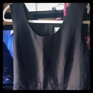 Black w/white polka dots dress. Work/play. CUTE!!
